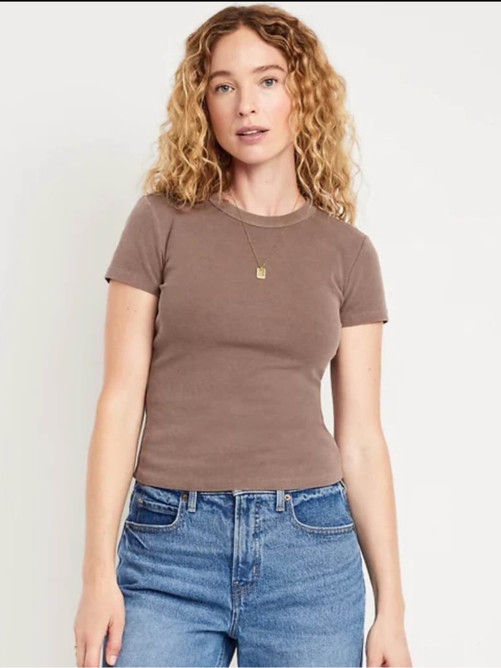 old navy crop snug t-shirt